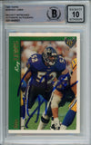 Ray Lewis Autographed 1997 Topps #239 Trading Card Beckett 10 Slab 39244