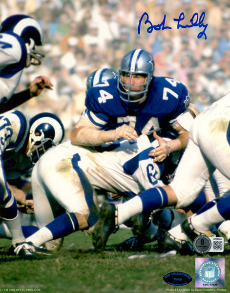 Bob Lilly Autographed/Signed Dallas Cowboys 8x10 Photo Beckett 56715