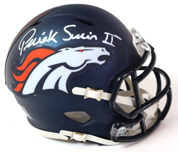 Patrick Surtain II Autographed Denver Broncos Navy 5280 Mini Helmet Beckett COA