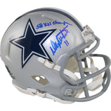 Danny White Autographed Dallas Cowboys Mini Helmet SB XII Champs Beckett 50800