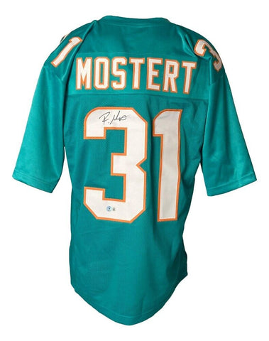 Raheem Mostert Signed Miami Dolphins Jersey (Beckett) 2023 NFL Rushing TDs Ldr