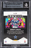 Cowboys Emmitt Smith Signed 2020 Panini Mosaic Old School #8 Card BAS Slabbed