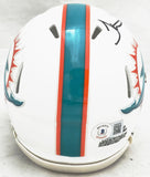 TYREEK HILL AUTOGRAPHED DOLPHINS WHITE SPEED MINI HELMET BECKETT WITNESS 222810