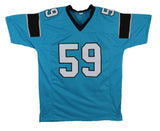 Luke Kuechly Authentic Signed Blue Pro Style Jersey Autographed BAS