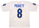 PITTSBURGH PANTHERS KENNY PICKETT AUTOGRAPHED WHITE JERSEY BECKETT BAS QR 202977