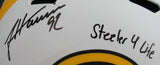 James Harrison Signed Steelers Lunar Replica Full Size Helmet JSA 163152