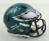 Michael Vick Signed Philadelphia Eagles Mini-Helmet "Game Changer" (JSA COA) Q.B