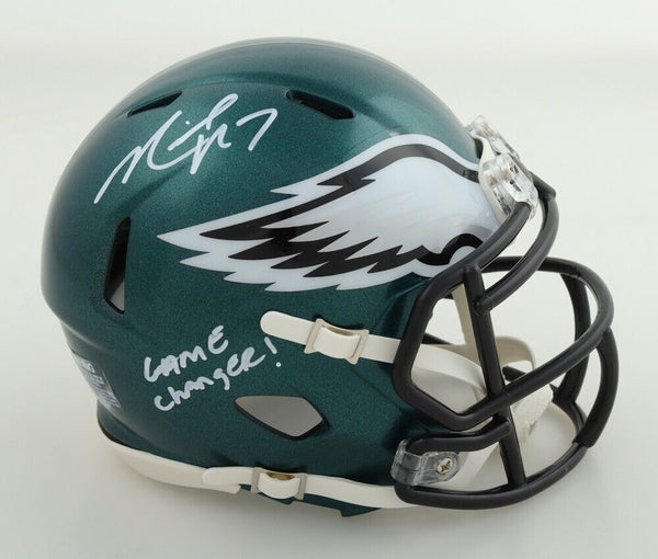 Michael Vick Signed Philadelphia Eagles Mini-Helmet "Game Changer" (JSA COA) Q.B