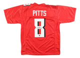 Kyle Pitts Atlanta Signed Red Football Jersey BAS