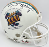 Reggie White & Brett Favre Autographed Packers White Full Size Authentic Super B