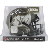 Mike Alstott Autographed Tampa Bay Buccaneers 22 STS Mini Helmet Beckett 50195