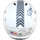 Deion Sanders Autographed Dallas Cowboys F/S 24 STS Helmet Beckett Witness 51748