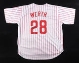 Jayson Werth Signed Philidelphia Phillies Jersey (Beckett) 08 World Series Champ