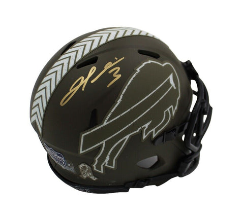 Damar Hamlin Signed Buffalo Bills Speed Salute to Service NFL Mini Helmet