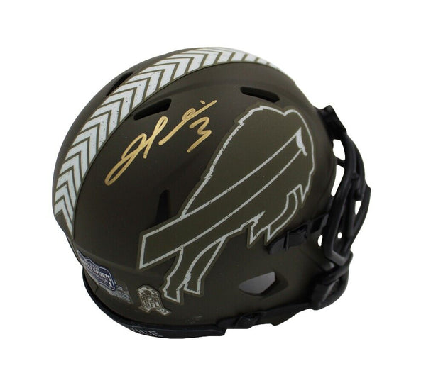 Damar Hamlin Signed Buffalo Bills Speed Salute to Service NFL Mini Helmet