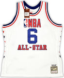 76ERS JULIUS DR. J ERVING AUTOGRAPHED M&N 2-10-1985 HWC AS JERSEY XXL BECKETT