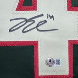 Framed Signed Joel Eriksson Ek 35x39 Minnesota Green Jersey Beckett BAS COA