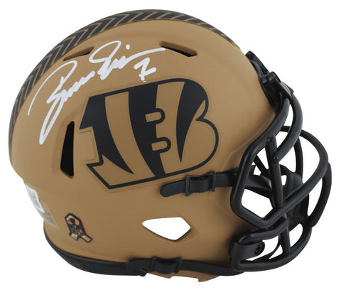 Bengals Boomer Esiason Signed Salute To Service II Speed Mini Helmet BAS Witness