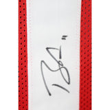 Brandon Aiyuk Autographed Pro Style Sz XL Red Jersey Beckett Witness 57913