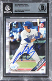 Dodgers Michael Busch Authentic Signed 2019 Bowman Draft #BD57 Card BAS Slabbed
