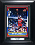 Michael Jordan Autographed Framed 1986 Fleer RC Blow Up Poster UDA BAM307260