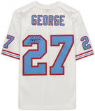 Eddie George Houston Oilers Signed Mitchell & Ness White Replica Jersey