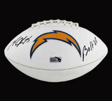 Melvin Gordon Signed Los Angeles Chargers Embroidered NFL Football - "Bolt Up"