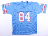 Billy Johnson Signed Houston Oilers White Shoes Jersey (Beckett) 3xPro Bowl W.R.