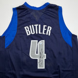 Autographed/Signed Caron Butler Dallas Blue Basketball Jersey Beckett COA