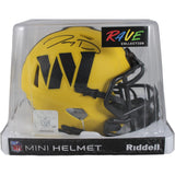Jayden Daniels Autographed Washington Commanders Mini Helmet Rave Fanatics 51006