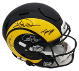 Warner, Holt, Faulk, Smith Signed Los Angeles Rams SpeedFlex Rivalry NFL Helmet