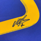 Framed Signed David Villa 35x39 Spain Blue World Cup Jersey BAS COA