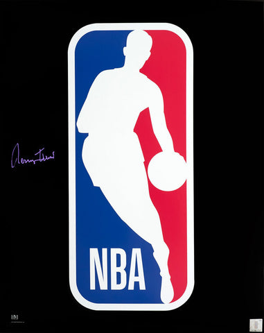 Jerry West (LA LAKERS) Signed NBA Logo Image 16x20 Photo - (SCHWARTZ SPORTS COA)