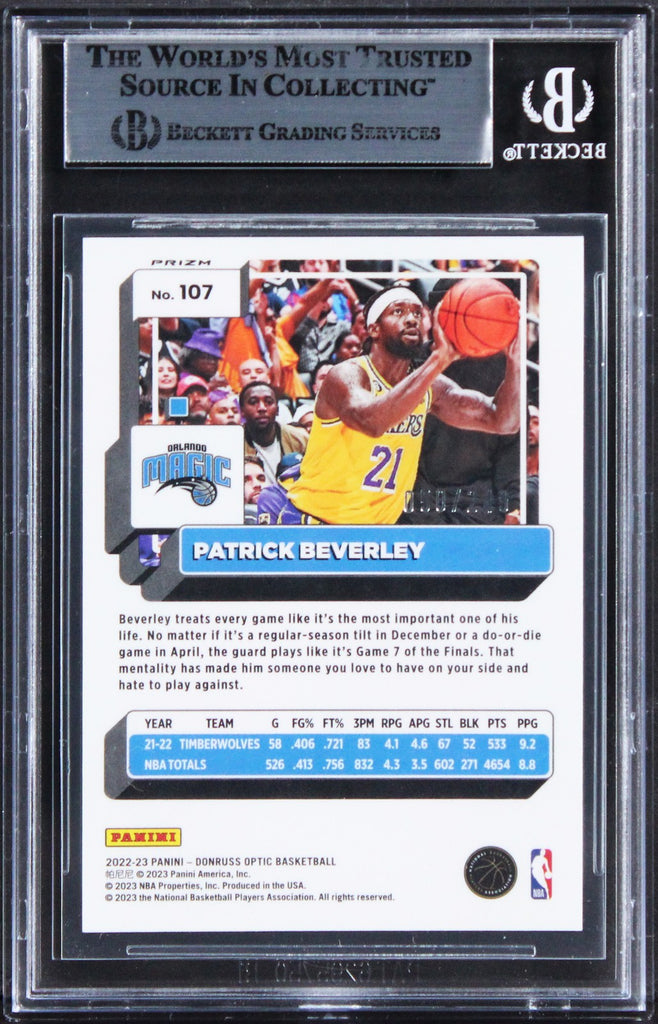Magic Patrick Beverley Signed 2022 Donruss Optic Prem Box Set #107 Car ...