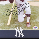 Joe Pepitone Signed New York Yankees 13x15 Framed Photo Display & Patch/ PSA COA