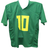 Bo Nix Autographed/Signed College Style Green Jersey Beckett 43502