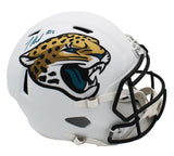 Travis Hunter Signed Jacksonville Jaguars Speed Full Size Alternate White Helmet