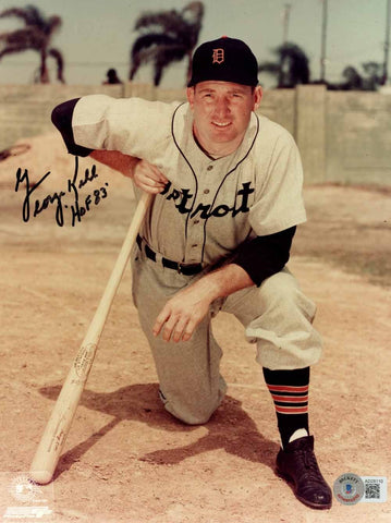 George Kell Autographed/Signed Detroit Tigers 8x10 Photo HOF Beckett 50409