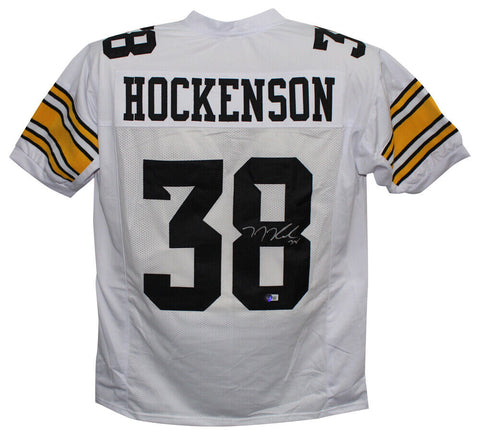 TJ Hockenson Autographed/Signed College Style White XL Jersey Beckett 39327