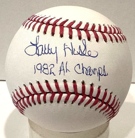 Brewers LARRY HISLE Signed Official MLB Baseball AUTO w/ '82 AL Champs - JSA