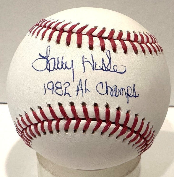 Brewers LARRY HISLE Signed Official MLB Baseball AUTO w/ '82 AL Champs - JSA
