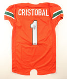 Mario Cristobal Signed Miami Hurricanes Jersey (Beckett) Current Head Coach