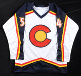 Gavin Brindley Signed Colorado Avalanche / Rockies Throwback Jersey (Beckett)