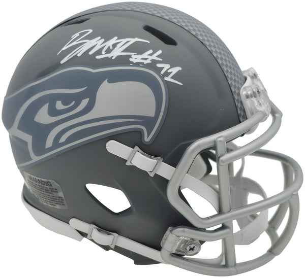 BYRON MURPHY II AUTOGRAPHED SEAHAWKS SLATE GRAY MINI HELMET MCS 235600