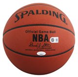 Lakers Magic Johnson & Kareem Abdul-Jabbar Signed Basketball BAS Wit #5W053810
