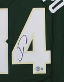 Giannis Antetokoumpo Signed Milwaukee Bucks Nike Swingman Hunter Green Jersey