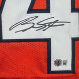 Framed Signed Brandon Stokley 35x39 Denver Orange Jersey Beckett COA