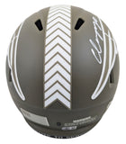 Patriots Christian Gonzalez Signed STS Full Size Speed Rep Helmet BAS Witnessed