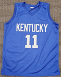 KENTUCKY WILDCATS JOHN WALL AUTOGRAPHED BLUE JERSEY BECKETT BAS STOCK #189804