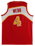 Spud Webb "1986 Slam Dunk Champ" Signed Red Pro Style Jersey BAS Witnessed